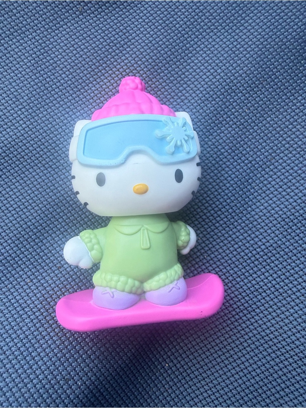 HELLO KITTY BOBBLE HEAD Child’s SANRIO MCDONALDS  SNOWBOARD PLASTIC used